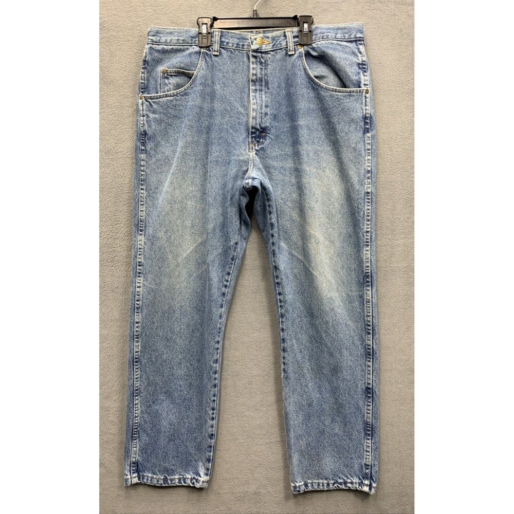 Old Mill Denim Jeans Men's Blue Distressed 100% Cotton Size 38X30